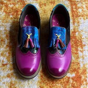 Women's Wingtip Oxfords in Jewel Tones